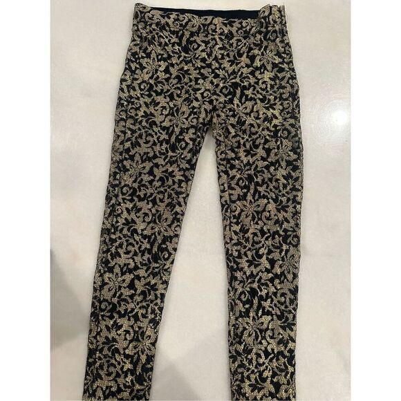 Haute Hippie Metallic Gold Lace Leggings, size XS - Picture 2 of 8